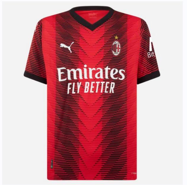 AC Milan Home Kit Soccer Jersey 2023/24 Player Edition